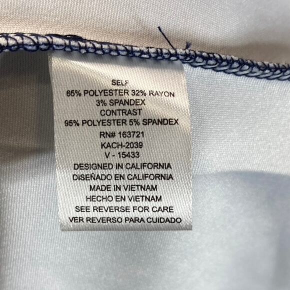 KINGSTON GREY Juniors' Navy Check Pleated Skirt Crewneck Mini Sweater Dress SZ L - Picture 10 of 12